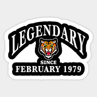 Legendary since February 1979 birthday gift idea Sticker